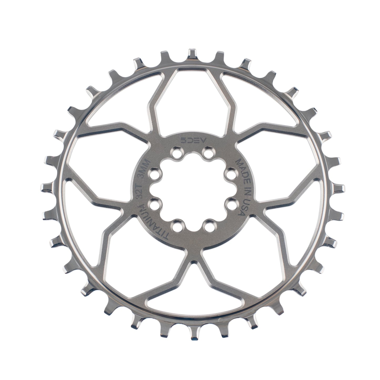 CHAINRING TI 8BOLT 3MM RAW